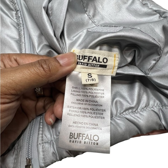 Buffalo David Bitton Girls Reversible Vest -Silver/Pink & white Size Small (7/8) - Picture 3 of 8